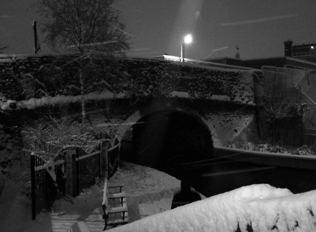 snow on the Regent's Canal