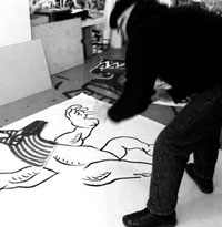 Keep working! Nazir Tanbouli at work.